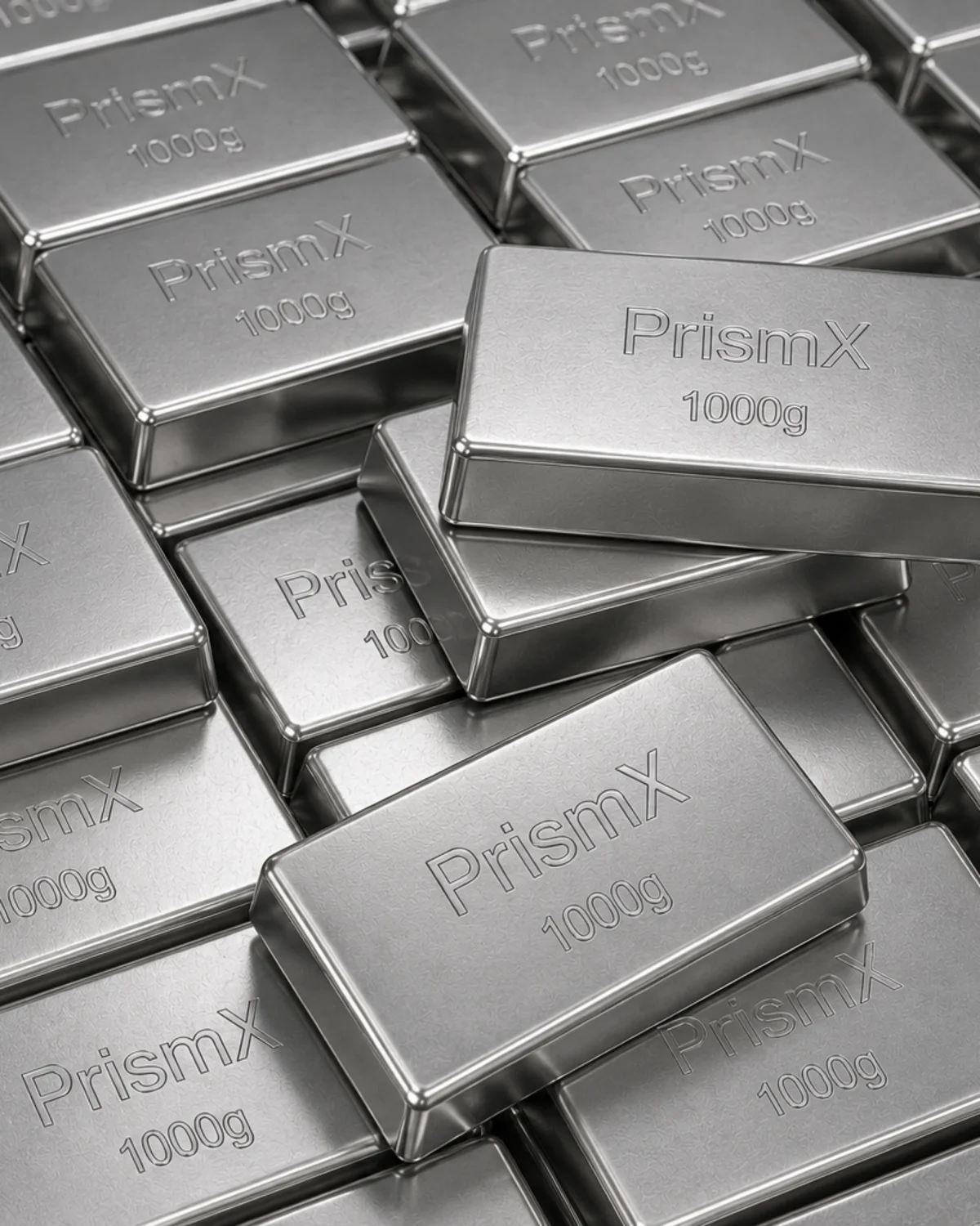 Premium PrismX silver bullion bars